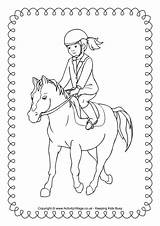 Horse Colouring Pages Riding Coloring Horses Children Kids Farm Activityvillage Book Animal Printable Pretty Animals Become Member Log sketch template