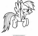 Coloring Rainbow Dash Pages Printable Pony Little Color Children Clipartmag sketch template