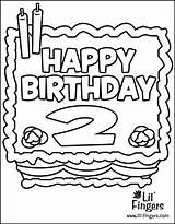 Birthday Coloring Pages 2nd Color Printable Happy Kids Holiday Old Cake Sheets Sheet Two Year Season Google Birthdays Cards Book sketch template
