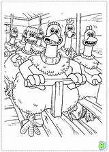 Dinokids Chicken Run Coloring Close sketch template