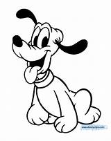 Baby Pluto Coloring Pages Disney Goofy Printable Disneyclips Size Babies Panting Template sketch template