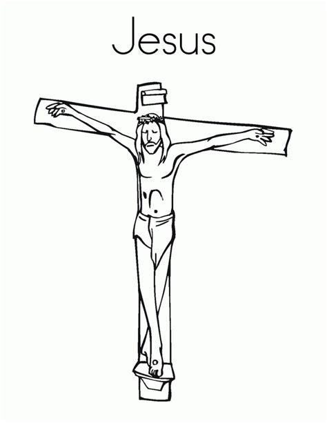 jesus  cross coloring page coloring home