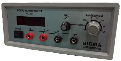 digital micro ohm meter sigma   digit sigma instruments sunil associates test