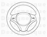 Steering Wheel sketch template