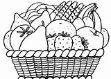 Para Frutas Coloring Pages Fruit Drawing Fruits Basket Canasta Imagui Kids sketch template