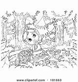 Picking Coloring Girl Strawberries Outline Woods Clipart Little Forest Hood Red Bannykh Riding Alex Royalty Illustration Print Rf Poster Raspberries sketch template
