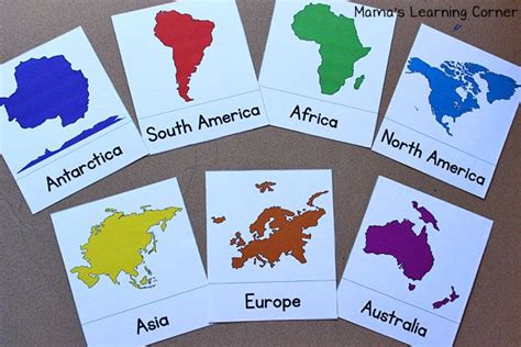 learn  continents  printable geography  kids continents