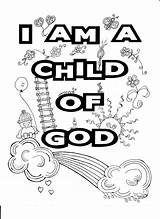 Coloring God Child Am Pages Bevscountrycottage Color Family Other sketch template