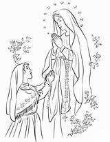 Lourdes Nossa Senhora Maryja Fatima Fatimska Disegno Kolorowanka Virgen Desenho Madonna Colorear Supercoloring Nero Druku Signora Nostra Bernadette Confinement Enfants sketch template