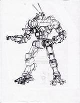 Coloring 2t Vulcan Vl Robot Mechwarrior Battletech Robots sketch template