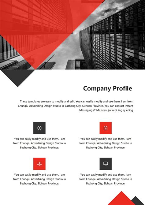 editable company profile template