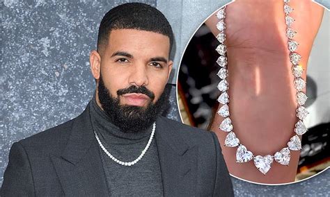 drake splashes out 1m on a customized heart necklace that has 100 carats