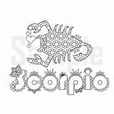 Scorpio Coloring sketch template