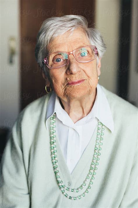 portrait of beautiful old lady by stocksy contributor michela