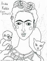 Portrait Coloring Pages Getcolorings Self sketch template