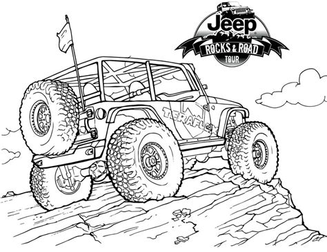 jeep  mountain coloring pages