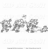 Scouts Outdoors Boy Group Coloring Clipart Toonaday sketch template