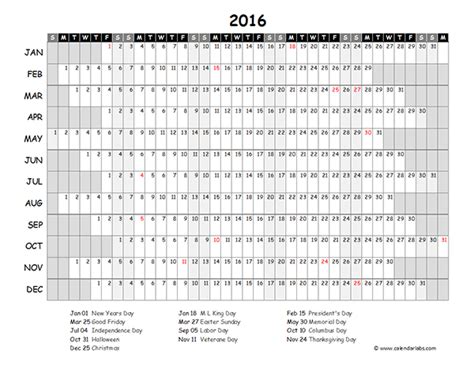 2016 excel yearly calendar 03 free printable templates