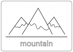 printable mountain coloring pages