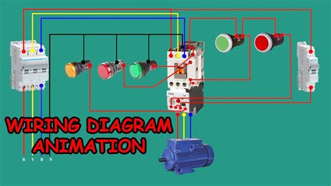 phase dol starter wiring diagram animation youtube