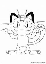 Coloring Meowth Getcolorings sketch template