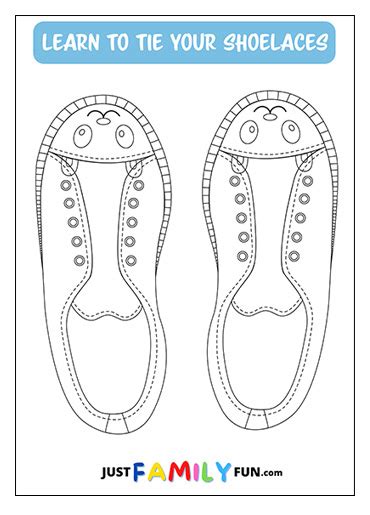 printable shoe lacing templates  family fun