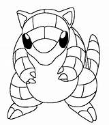 Sandshrew Pokemon sketch template