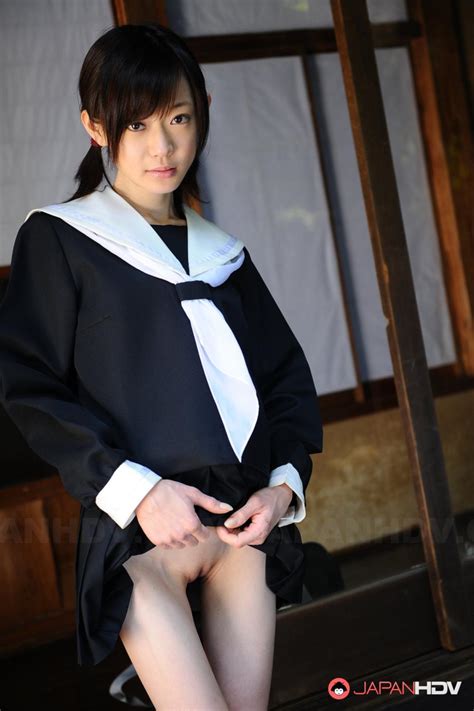Cute Asian Schoolgirl Aoba Itou Poses In Her Uniform And