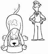 Coloring Pages Dog Eat sketch template