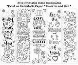 Bookmarks Bookmark Verse Colouring Journaling Inspirational sketch template
