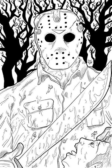 jason voorhees coloring pages  coloring pages inspiration