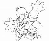 Simpson Simpsons Homer Coloriages sketch template