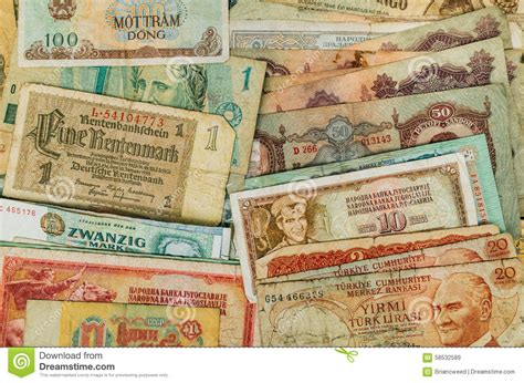 vintage cash banknotes stock image image  cash banking