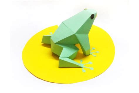 diy frog  papercraft  printables design bundles