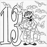 Coloring Pages Number Count Bats Vampire Hehe Printfree Cn Street Colouring Sesame Kids sketch template