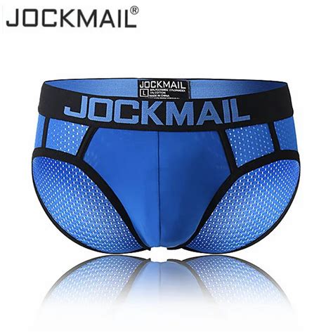 4pcs Lot Mesh Underwear Men Jockmail Brand Nylon Male Panties Briefs