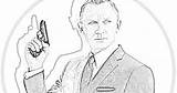 James Bond Coloring Pages Part Actors Filminspector Template Craig Daniel sketch template