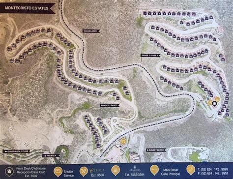 resort map montecristo estates luxury villas los cabos mexico