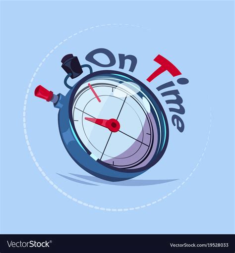 time delivery service emblem  chronometer vector image