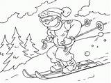 Coloring Skiing Pages Winter Ski Sports Printable Color Print Colouring Kids Snow Coloringpages4u Sport Library Clipart Lift Sheets Drawings Popular sketch template