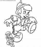Pinocchio Colorare Disegni Pinocho Coloring Pinoquio Walt Personaggi Paginas Cartone Spazieren Geht Jiminy Ausdrucken sketch template