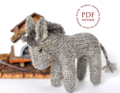 donkey knitting pattern toy pattern donkey knitted etsy stuffed