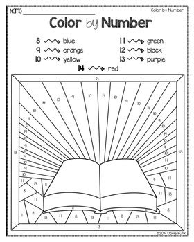bible color  number coloring pages booklet  dovie funk tpt
