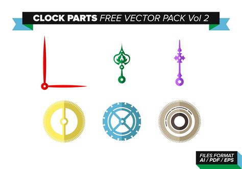 clock parts  vector pack vol   vector art  vecteezy