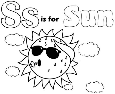 letter   sun coloring pages