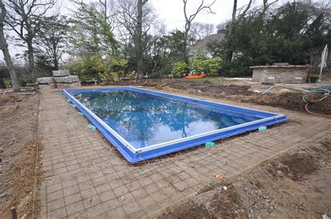 fiberglass swimming pool installed  gappsi  lawrence ny
