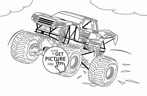 bigfoot monster truck coloring page  kids transportation coloring