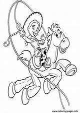 Coloring Horse Sheriff His Woody Riding Pages Printable Print sketch template