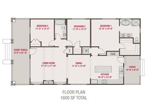 sq ft split bedrooms house plans bedroomhouseplansone