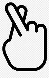 Crossed Fingers Clipart Icon Pinclipart sketch template